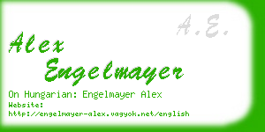 alex engelmayer business card